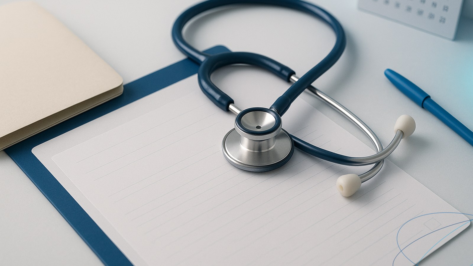 Un médecin du travail examine un salarié lors d'une visite médicale dans un cabinet, illustrant la procédure d'inaptitude au travail en Nouvelle-Calédonie